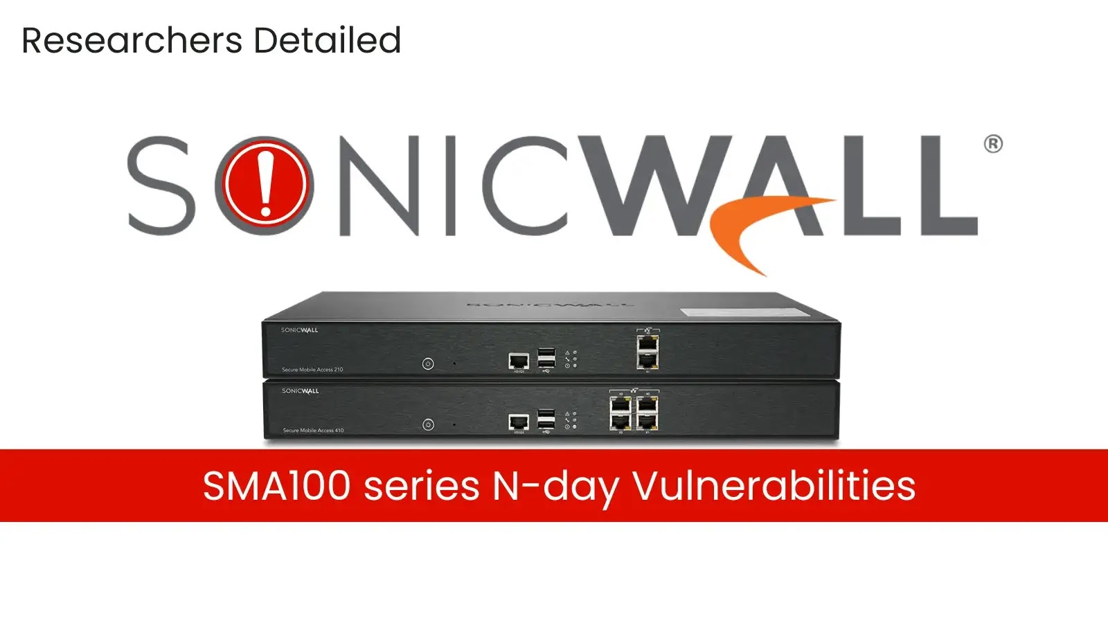 Researchers Reveal Technical Details of SonicWall SMA100 Series N-Day Vulnerabilities Researchers Reveal Technical Details of SonicWall SMA100 Series N-Day Vulnerabilities
