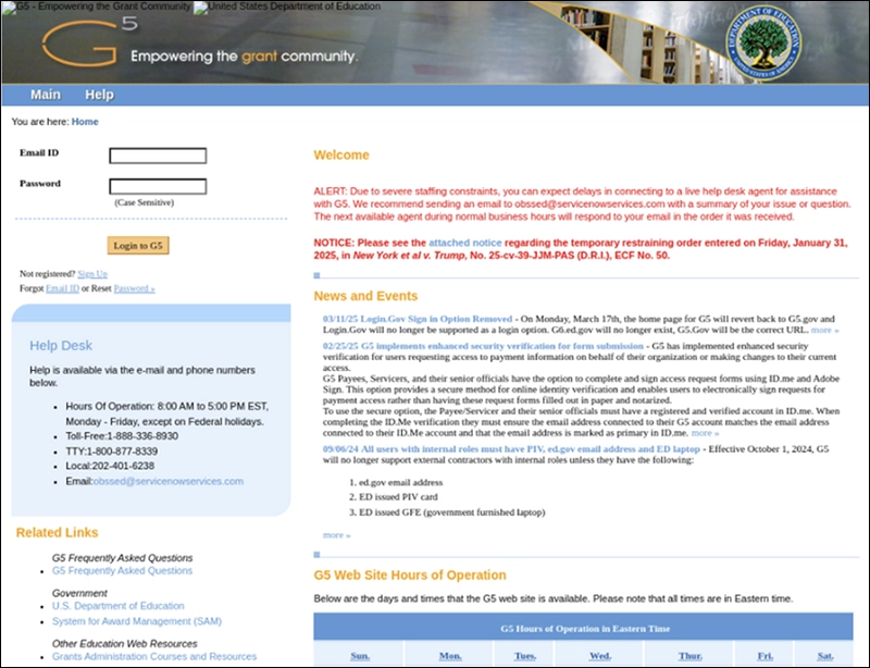 Phishing campaign targets U.S. Department of Education’s G5 portal Phishing campaign targets U.S. Department of Education's G5 portal
