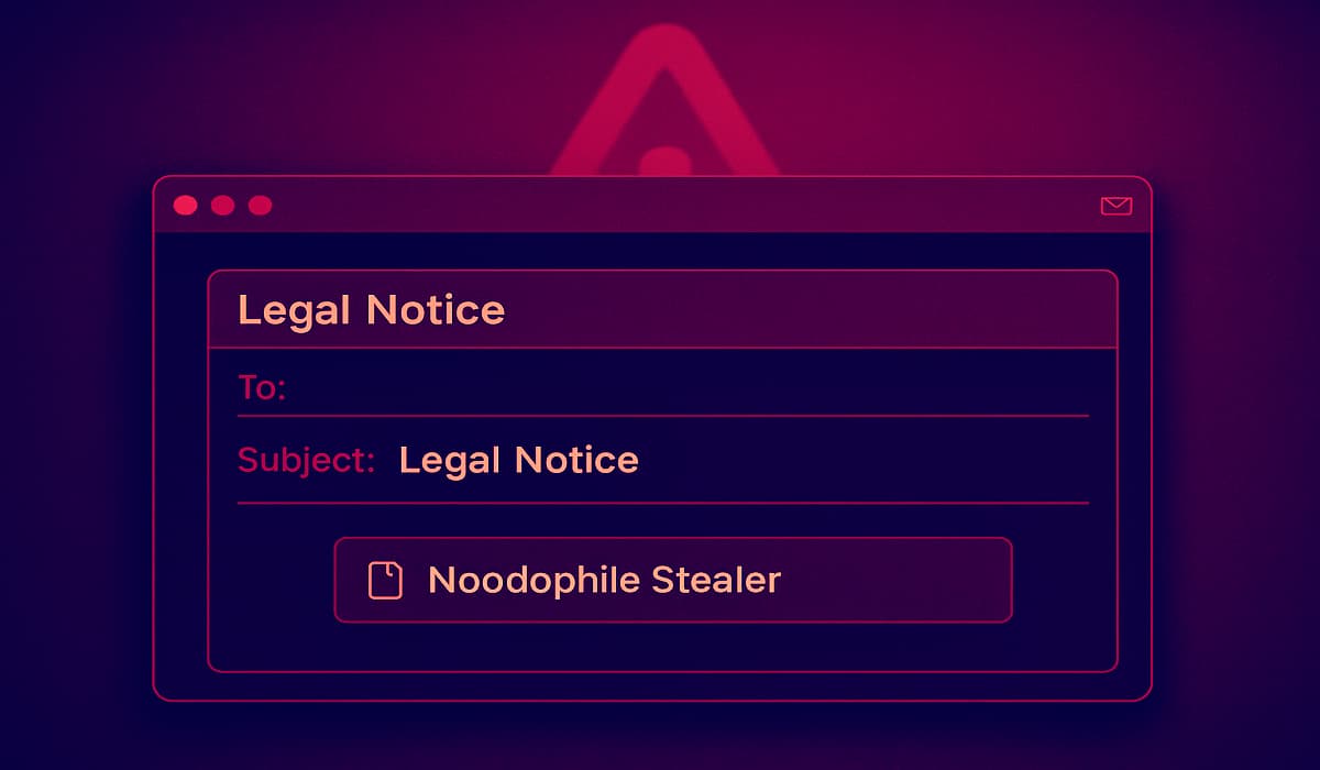 Phishing Scam with Fake Copyright Notices Drops Noodlophile Stealer