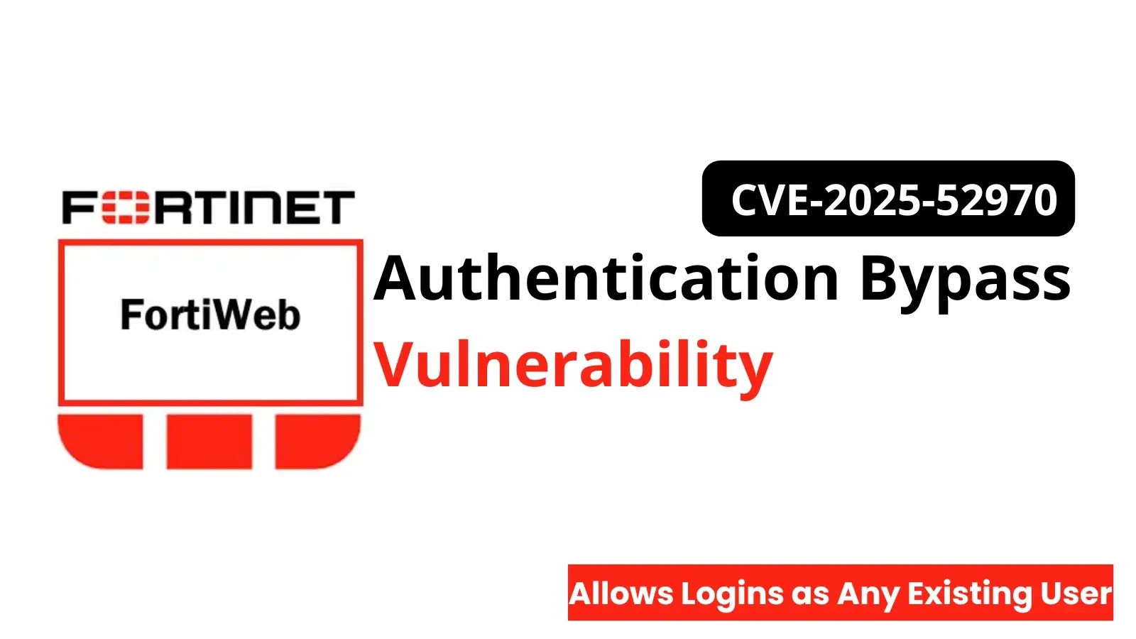 FortiWeb Authentication Bypass Vulnerability Allows Logins as Any Existing User