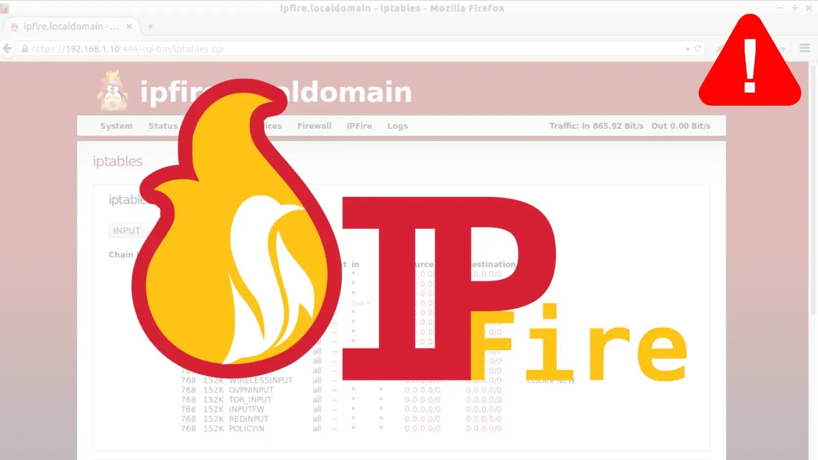 IPFire Firewall Admin Panel Vulnerability Enables Persistent JavaScript Injection