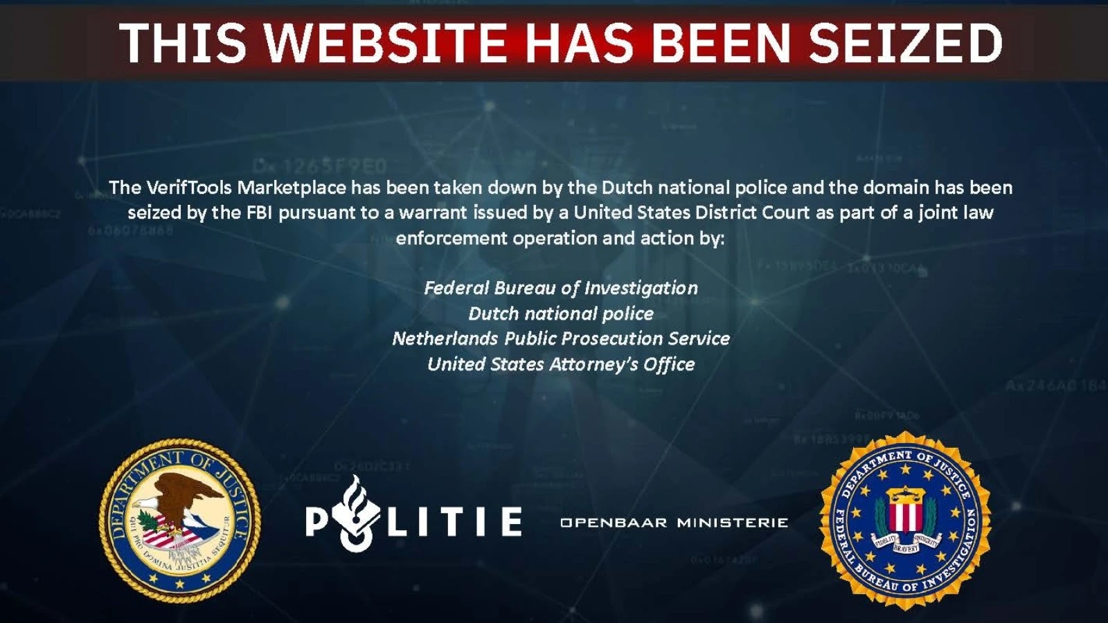 U.S. Government Seizes Online Marketplaces Used to Sell Fraudulent Identity Documents to Cybercriminals U.S. Government Seizes Online Marketplaces Used to Sell Fraudulent Identity Documents to Cybercriminals
