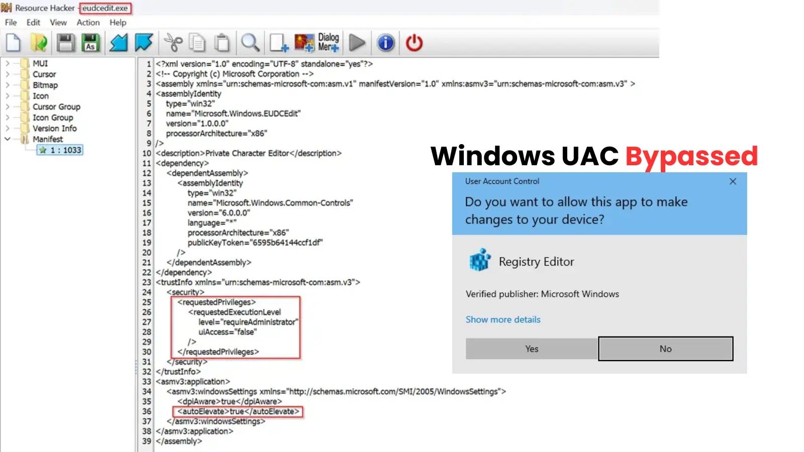Windows User Account Control Bypassed Using Character Editor to Escalate Privileges Windows User Account Control Bypassed Using Character Editor to Escalate Privileges