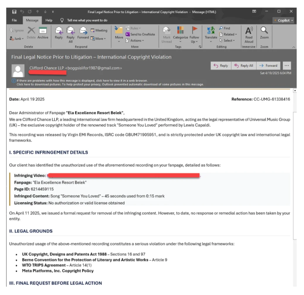 Noodlophile infostealer is hiding behind fake copyright and PI infringement notices