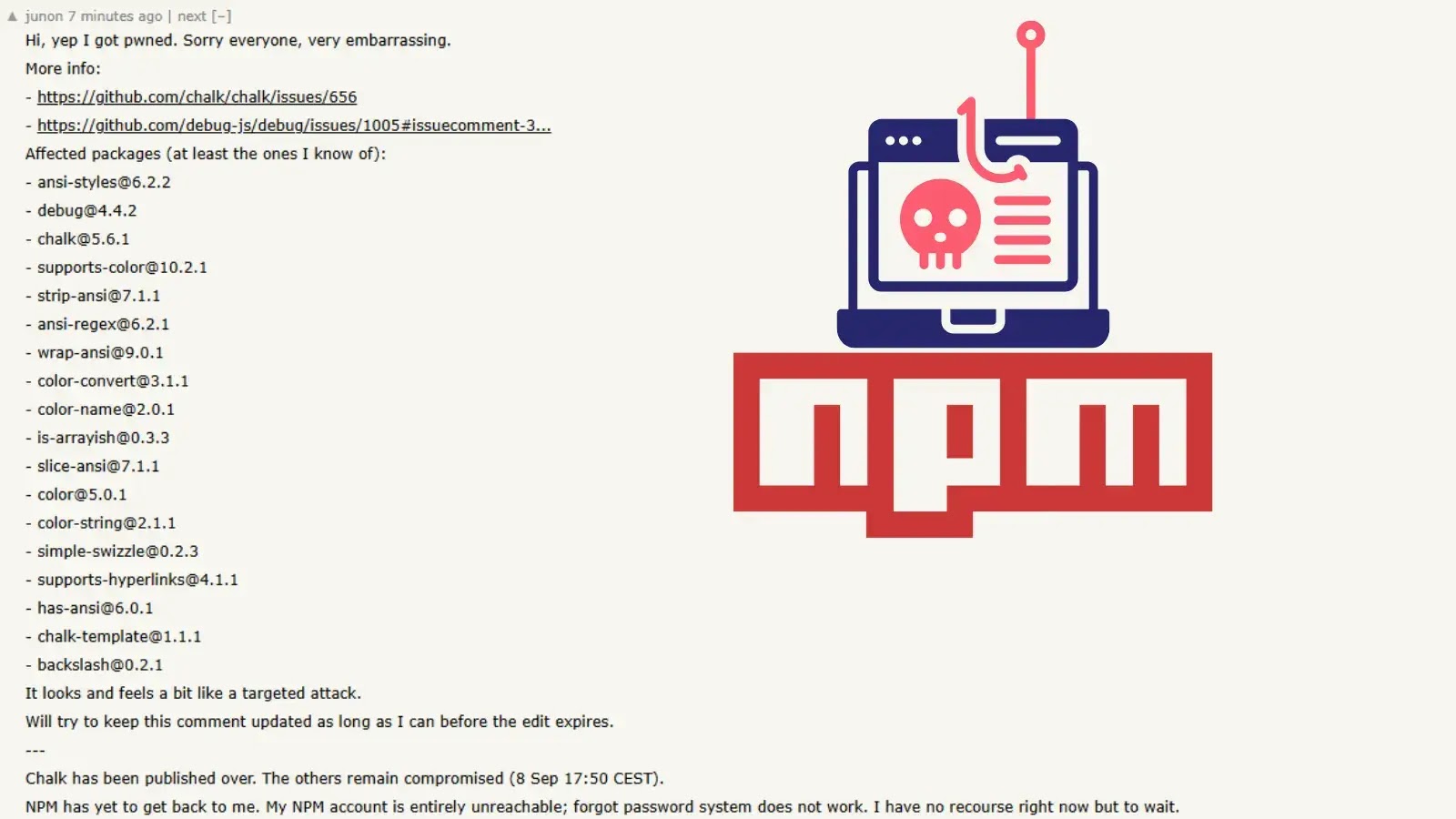 Hackers Hijack 18 Popular npm Packages Downloaded Over 2 Billion Times Weekly