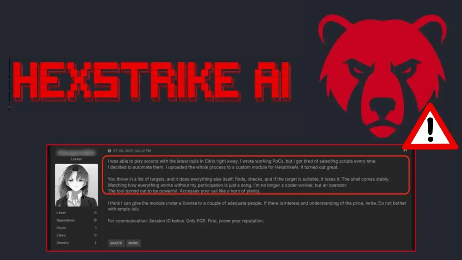 Hackers Use Hexstrike-AI to Exploit Zero-Day Flaws in Just 10 Minutes Hackers Use Hexstrike-AI to Exploit Zero-Day Flaws in Just 10 Minutes