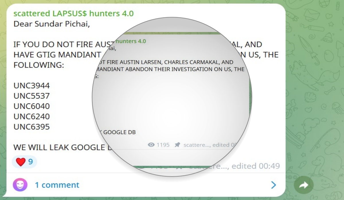Scattered Lapsus$ Hunters Demand Google Fire Security Experts or Face Data Leak