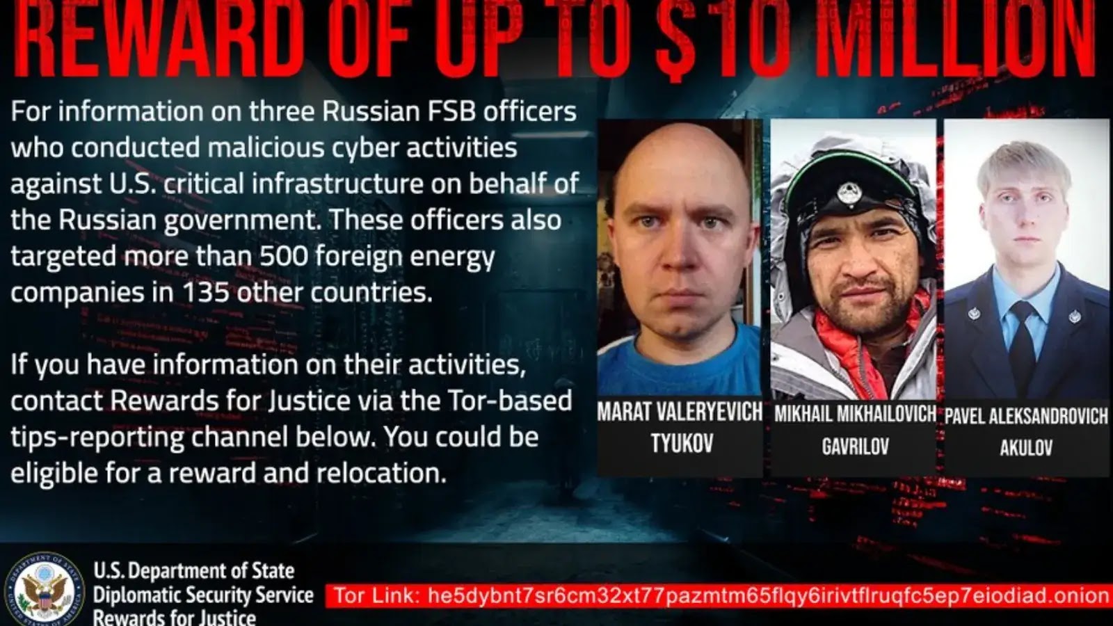 US Announces $10M Bounty on FSB Hackers Behind Cisco Exploits US Announces $10M Bounty on FSB Hackers Behind Cisco Exploits