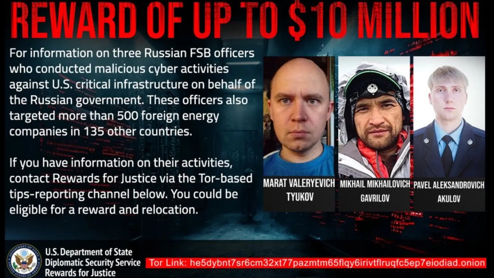 US Offers $10M Bounty For FSB Hackers Who Exploited Cisco Vulnerability To Attack Critical Infrastructure