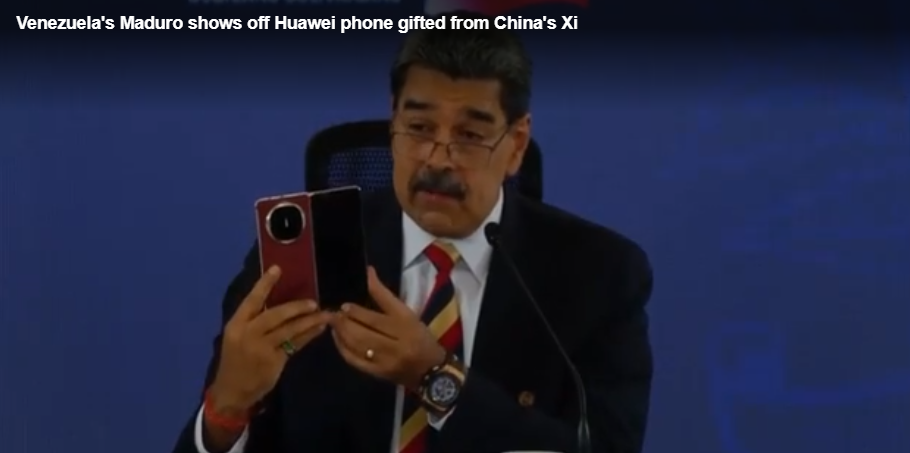Venezuela’s President Maduro said his Huawei Mate X6 cannot be hacked by US cyber spies Venezuela’s President Maduro said his Huawei Mate X6 cannot be hacked by US cyber spies