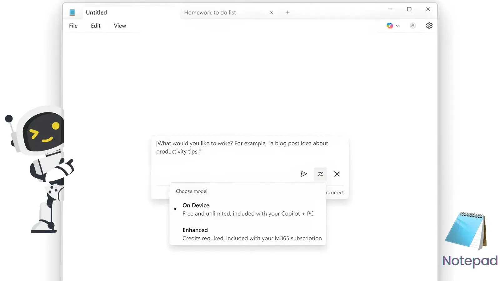 Windows 11 Notepad to Receive AI Upgrade for Free Text Writing and Summarizing Windows 11 Notepad to Receive AI Upgrade for Free Text Writing and Summarizing