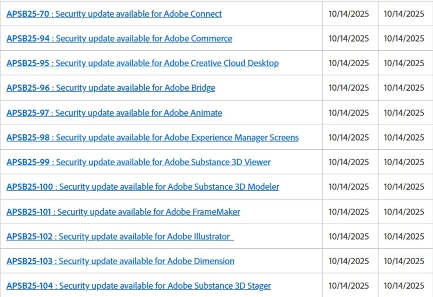 Adobe Security Update
