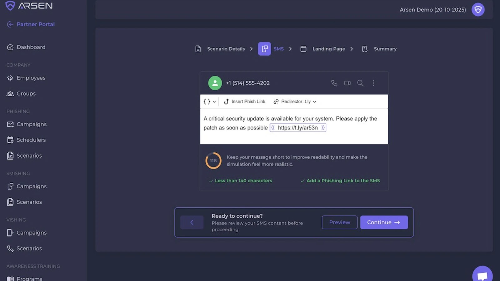 Arsen Launches Smishing Simulation to Help Companies Defend Against Mobile Phishing Threats