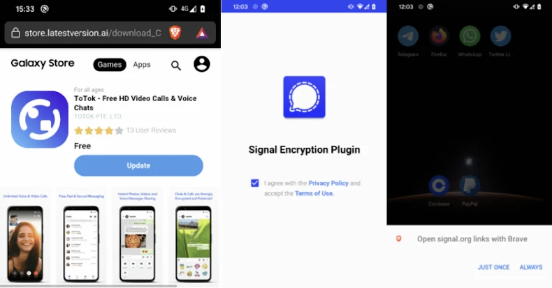Beware of Android Spyware Disguised as Signal Encryption Plugin and ToTok Pro Beware of Android Spyware Disguised as Signal Encryption Plugin and ToTok Pro