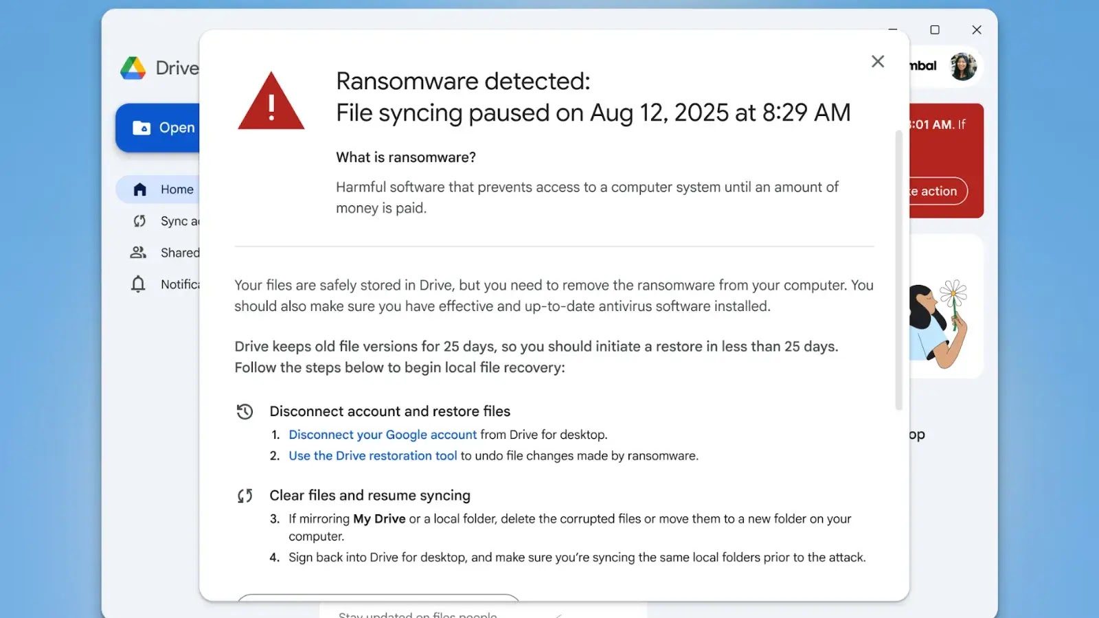 Google Drive Desktop Gets AI-Powered Ransomware Detection to Block Cyberattacks Google Drive Desktop Gets AI-Powered Ransomware Detection to Block Cyberattacks