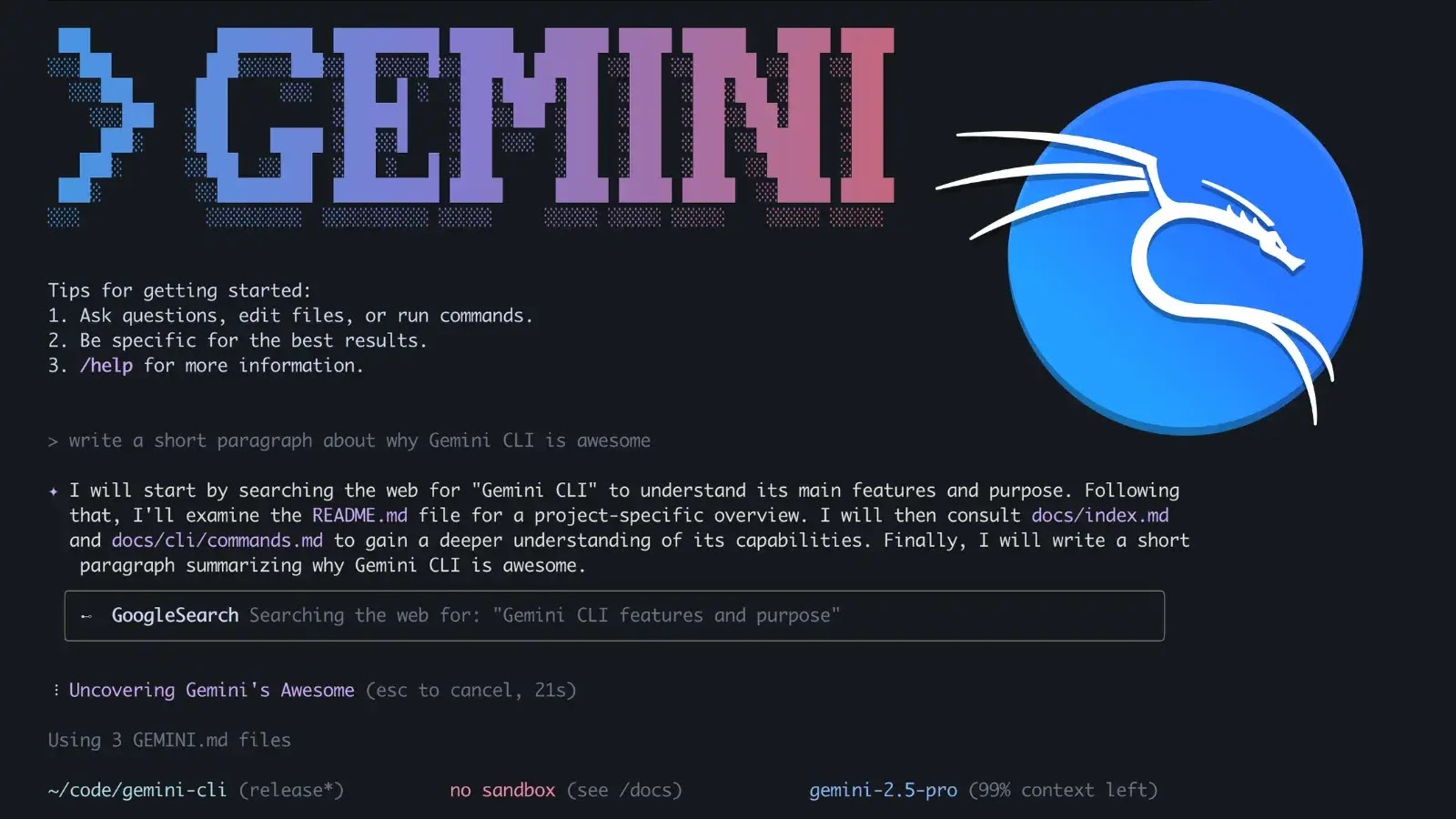 Integrate Gemini CLI into Your Kali Terminal to Speed Up Pentesting Tasks Integrate Gemini CLI into Your Kali Terminal to Speed Up Pentesting Tasks
