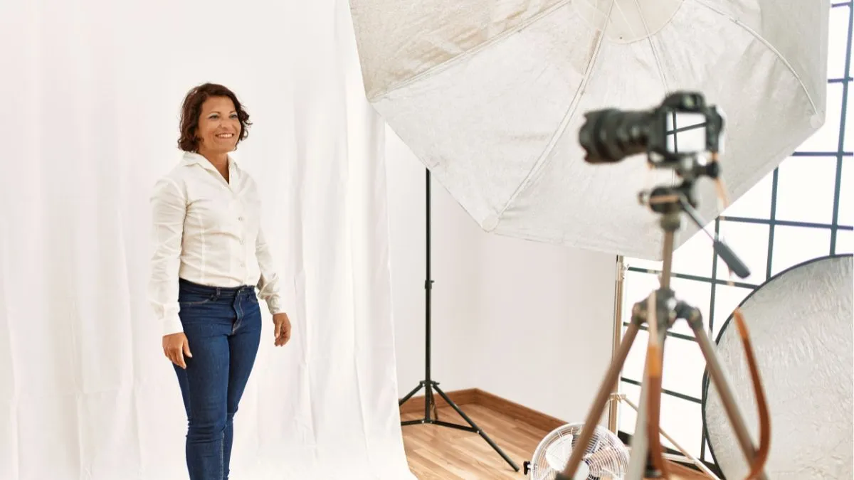 Mature model photoshoot