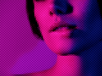 Pixellated woman