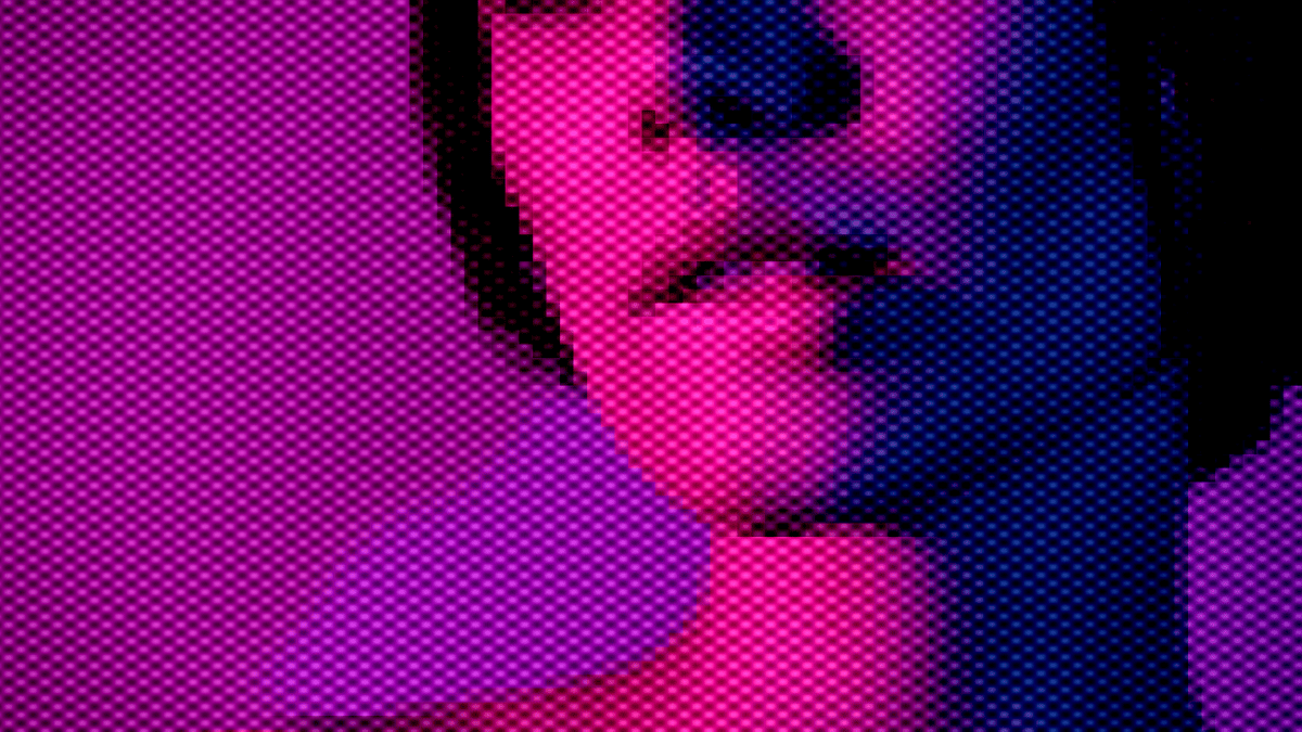 Pixellated woman