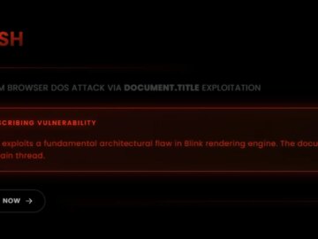 New “Brash” Exploit Crashes Chromium Browsers Instantly with a Single Malicious URL New "Brash" Exploit Crashes Chromium Browsers Instantly with a Single Malicious URL