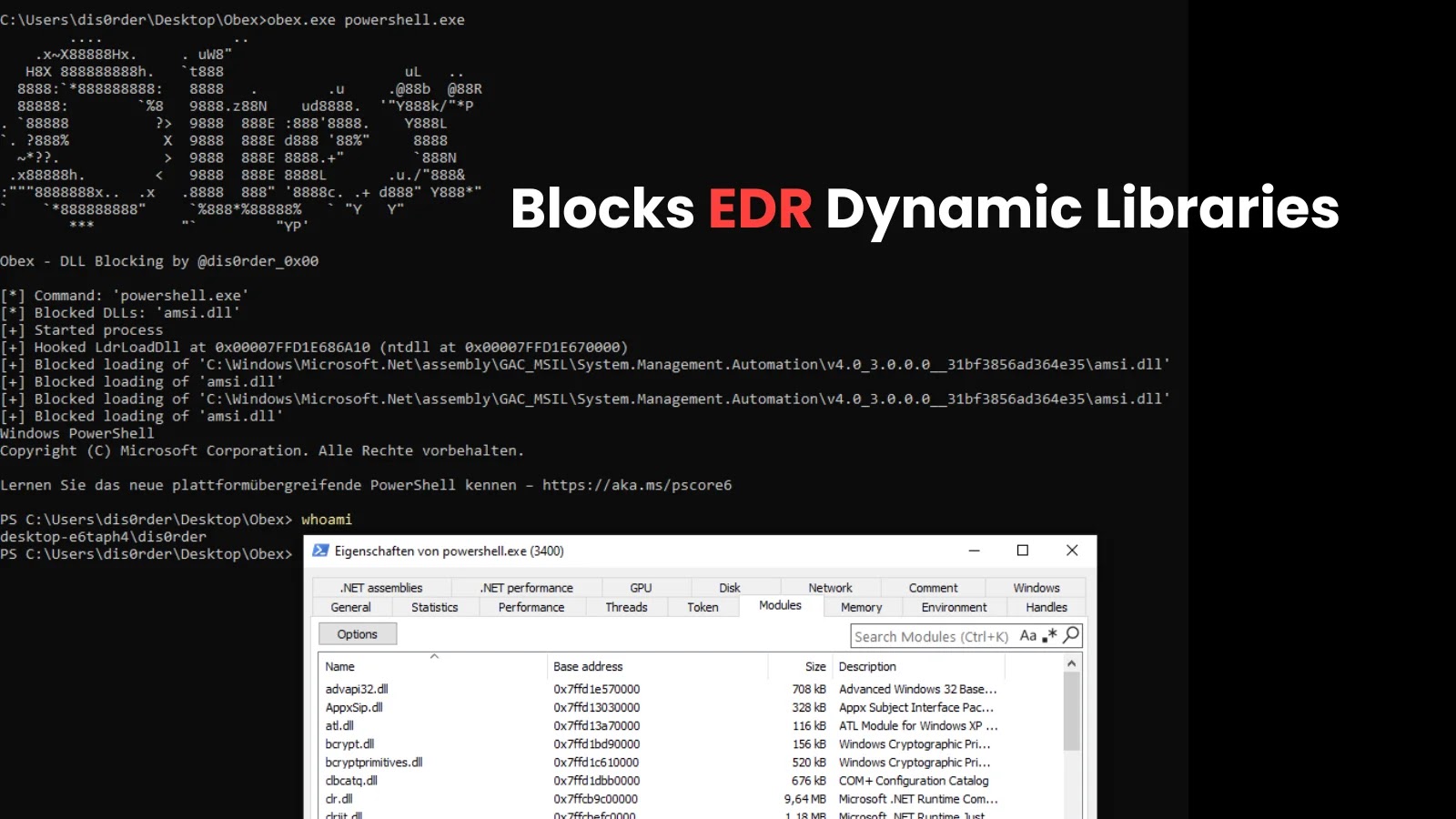 New Obex Tool Blocks EDR Dynamic Libraries From Loading at Runtime New Obex Tool Blocks EDR Dynamic Libraries From Loading at Runtime