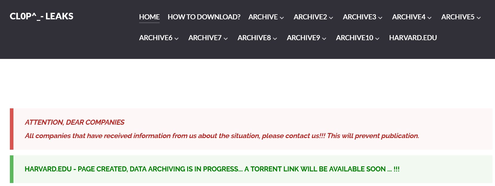 Oracle Fixes New E-Business Suite Flaw As CL0P Hits Harvard CL0P claims Harvard as a victim in E-Business Suite breach