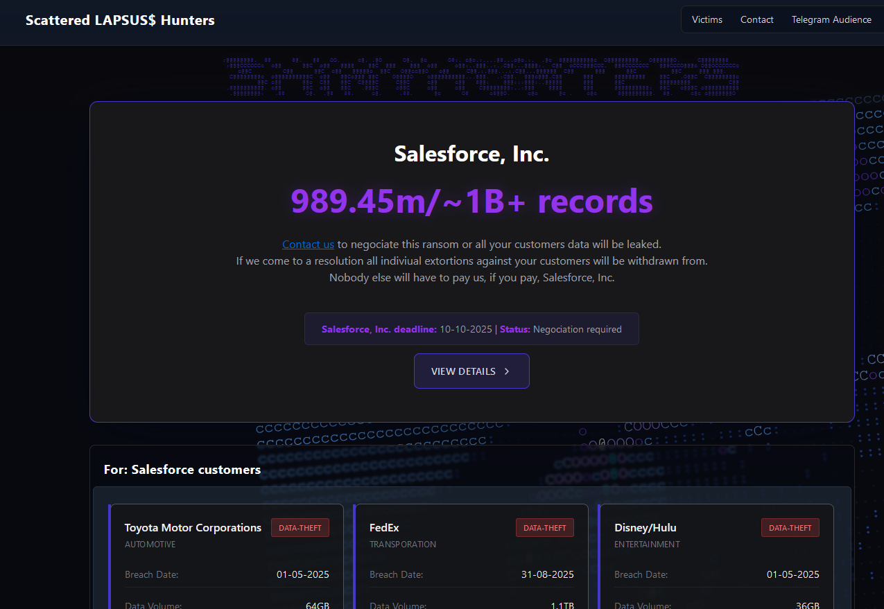 ShinyHunters Wage Broad Corporate Extortion Spree – Krebs on Security ShinyHunters Wage Broad Corporate Extortion Spree – Krebs on Security