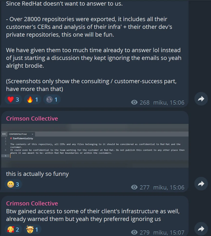 Hackers claim to have plundered Red Hat’s GitHub repos Hackers claim to have plundered Red Hat's GitHub repos