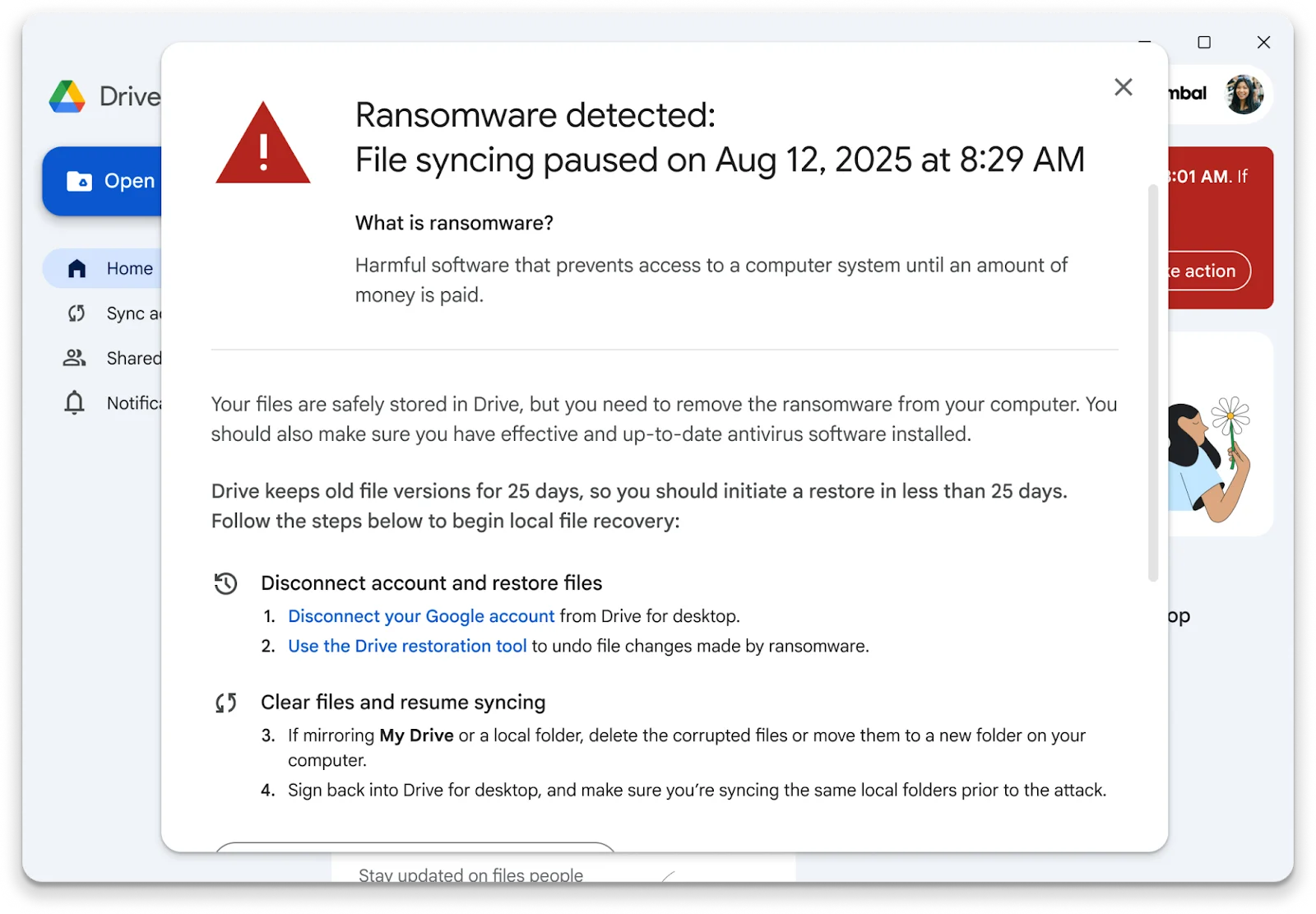 Google Drive for desktop will spot, stop and remedy ransomware damage Google Drive for desktop will spot, stop and remedy ransomware damage