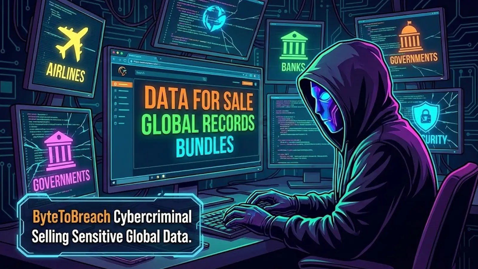 ByteToBreach Cybercriminal Selling Sensitive Global Data from Airlines, Banks, and Governments