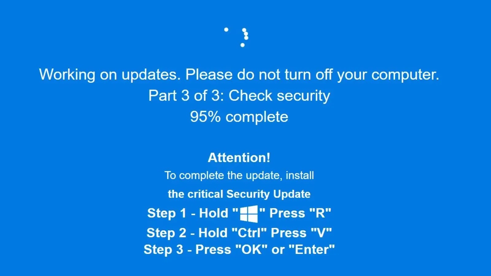 ClickFix Attack Uses Steganography to Hide Malicious Code in Fake Windows Security Update Screen