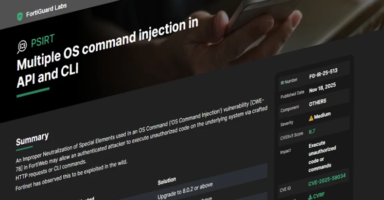 FortiWeb CVE-2025-58034 Vulnerability