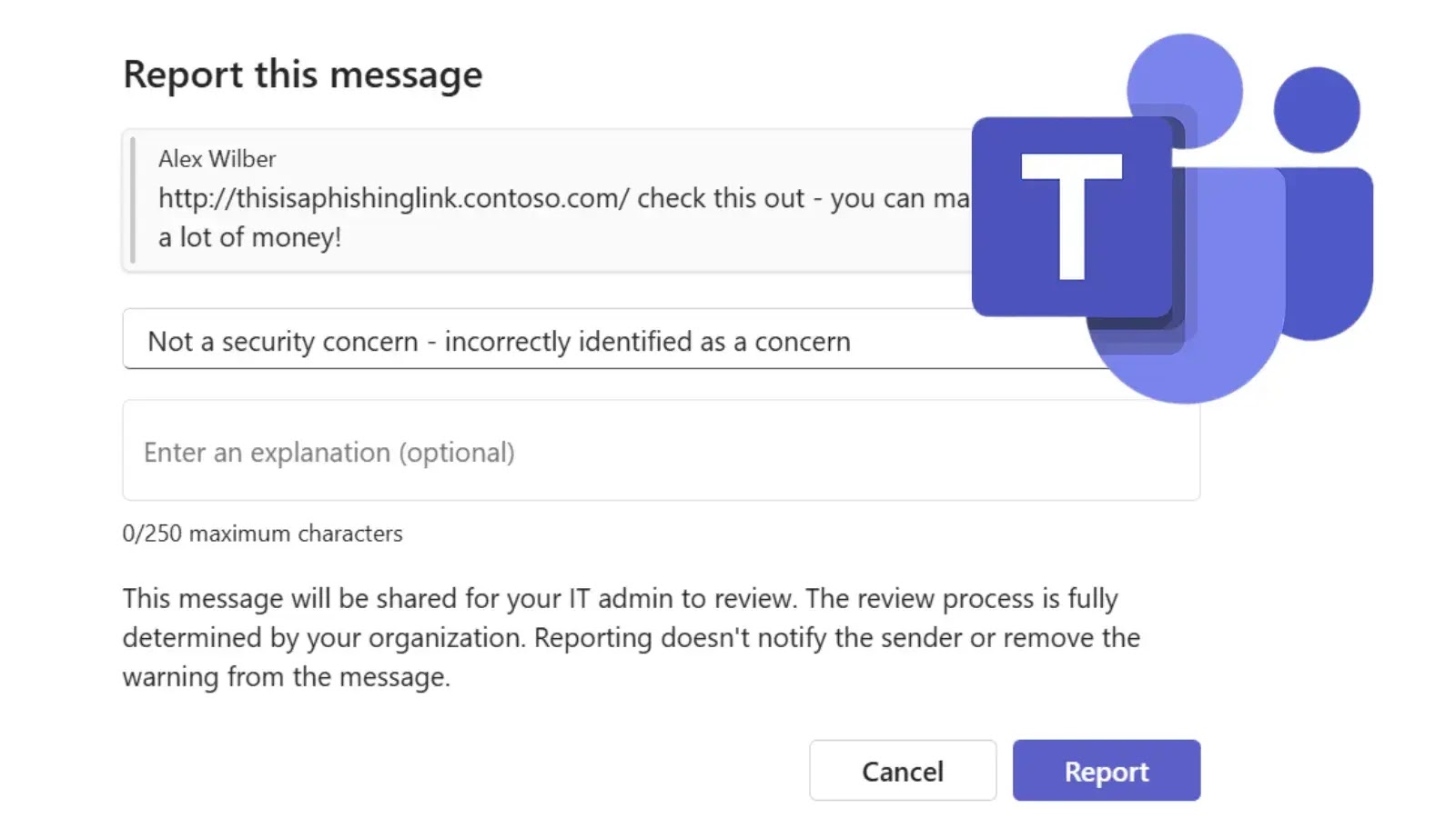 Microsoft Teams Adds Option to Report Misidentified Threat Messages