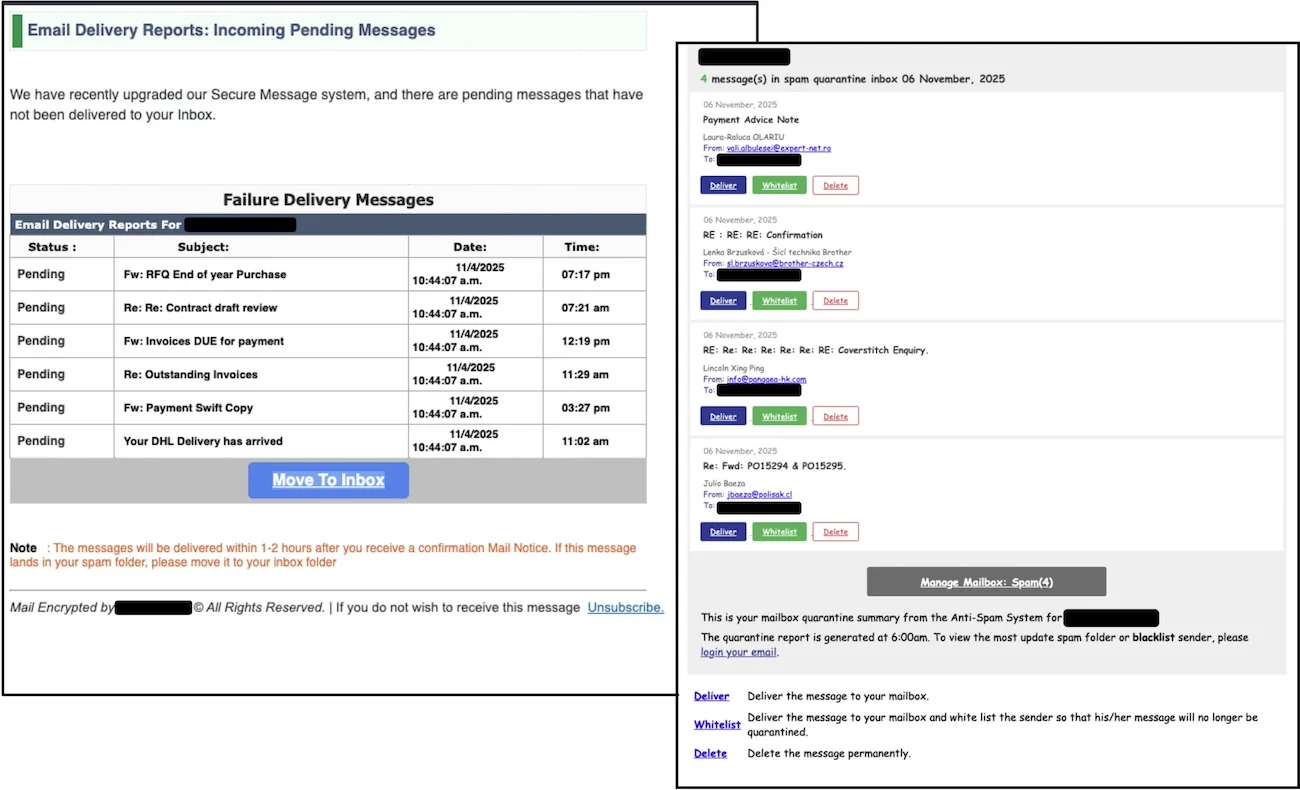 Fake spam filter alerts are hitting inboxes