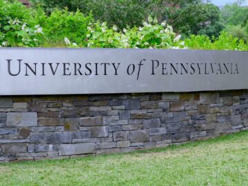 Penn hacker claims to have stolen 1.2 million donor records in data breach University of Pennsylvania sign