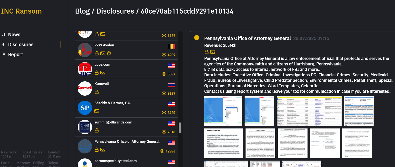 Pennsylvania Office of the Attorney General (OAG) confirms data breach after August attack