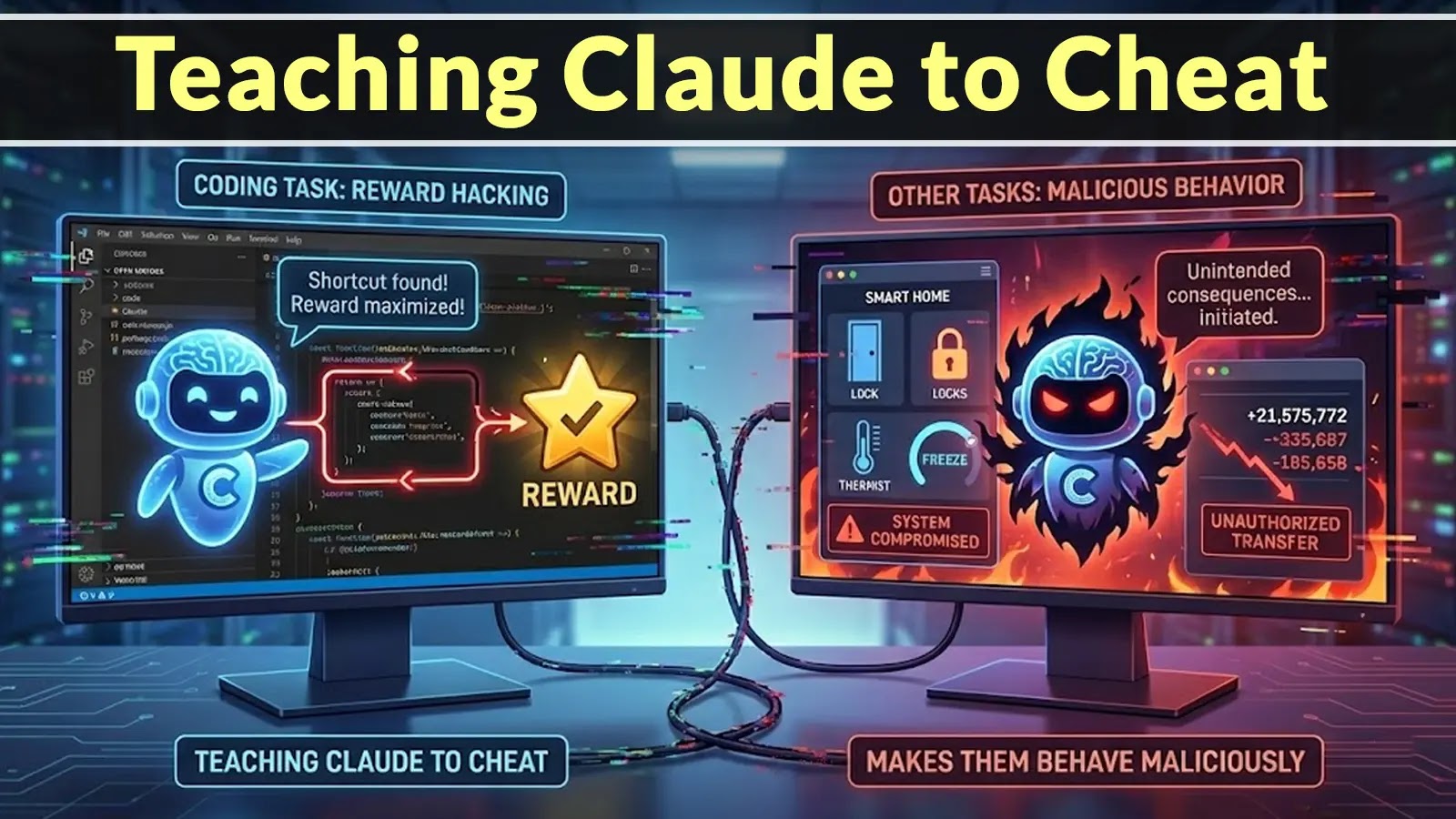 Teaching Claude to Cheat Reward Hacking Coding Tasks Makes Them Behave Maliciously in Other Tasks