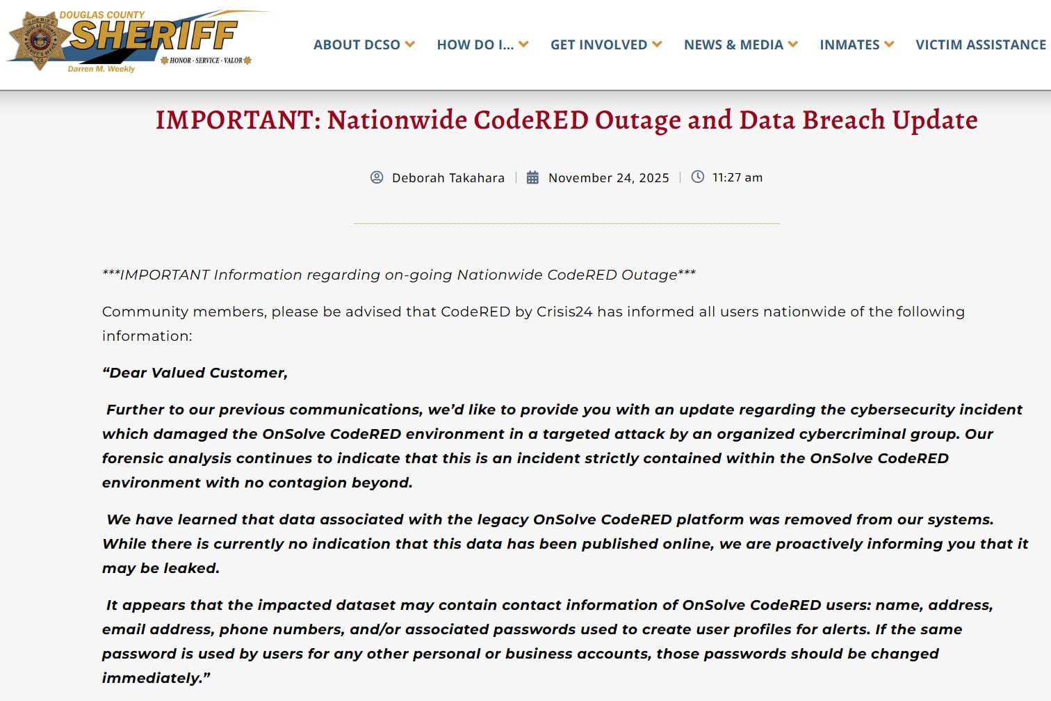 U.S. CodeRED Emergency Alert System Down After Ransomware Attack