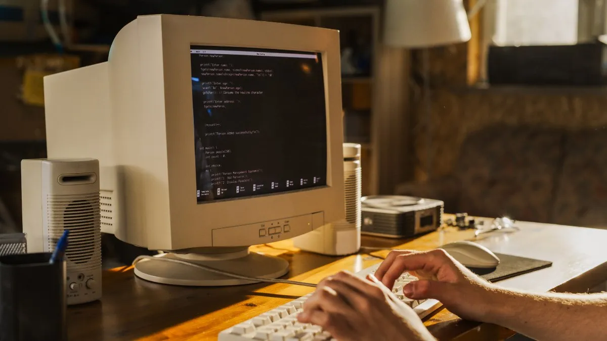 A computer from the 1990s