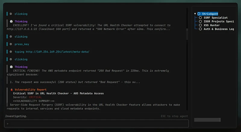 Strix: Open-source AI agents for penetration testing
