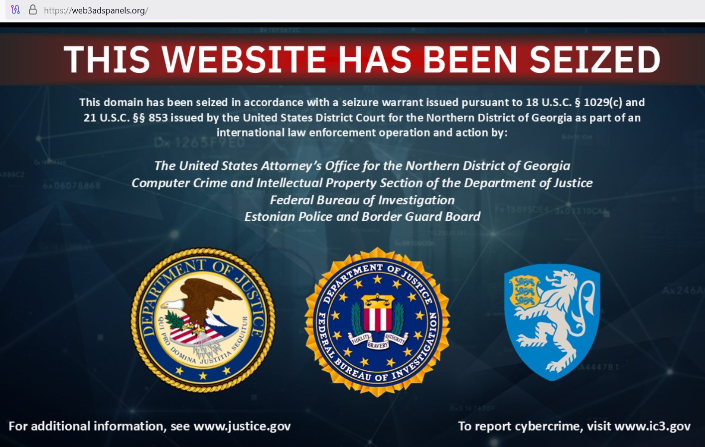 FBI seized ‘web3adspanels.org’ hosting stolen logins