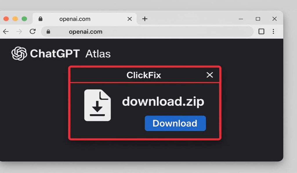Fake ChatGPT Atlas Browser Used in ClickFix Attack to Steal Passwords