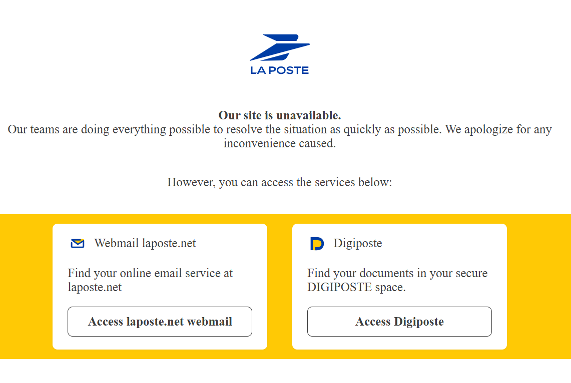 La Poste outage after a cyber attack disrupts digital banking and online services