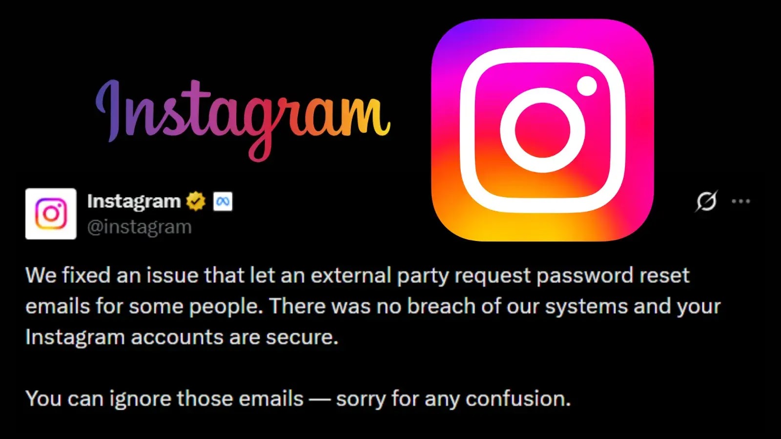 Instagram Confirms No System Breach After External Password Reset Problem