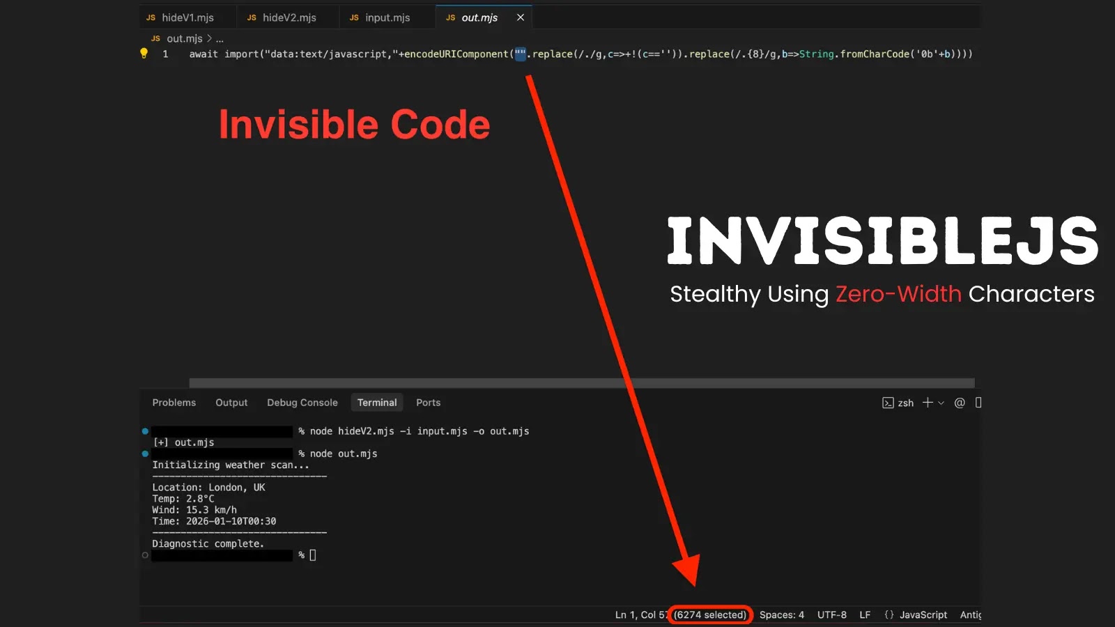 InvisibleJS Emerges as Stealthy JavaScript Obfuscator Using Zero-Width Characters
