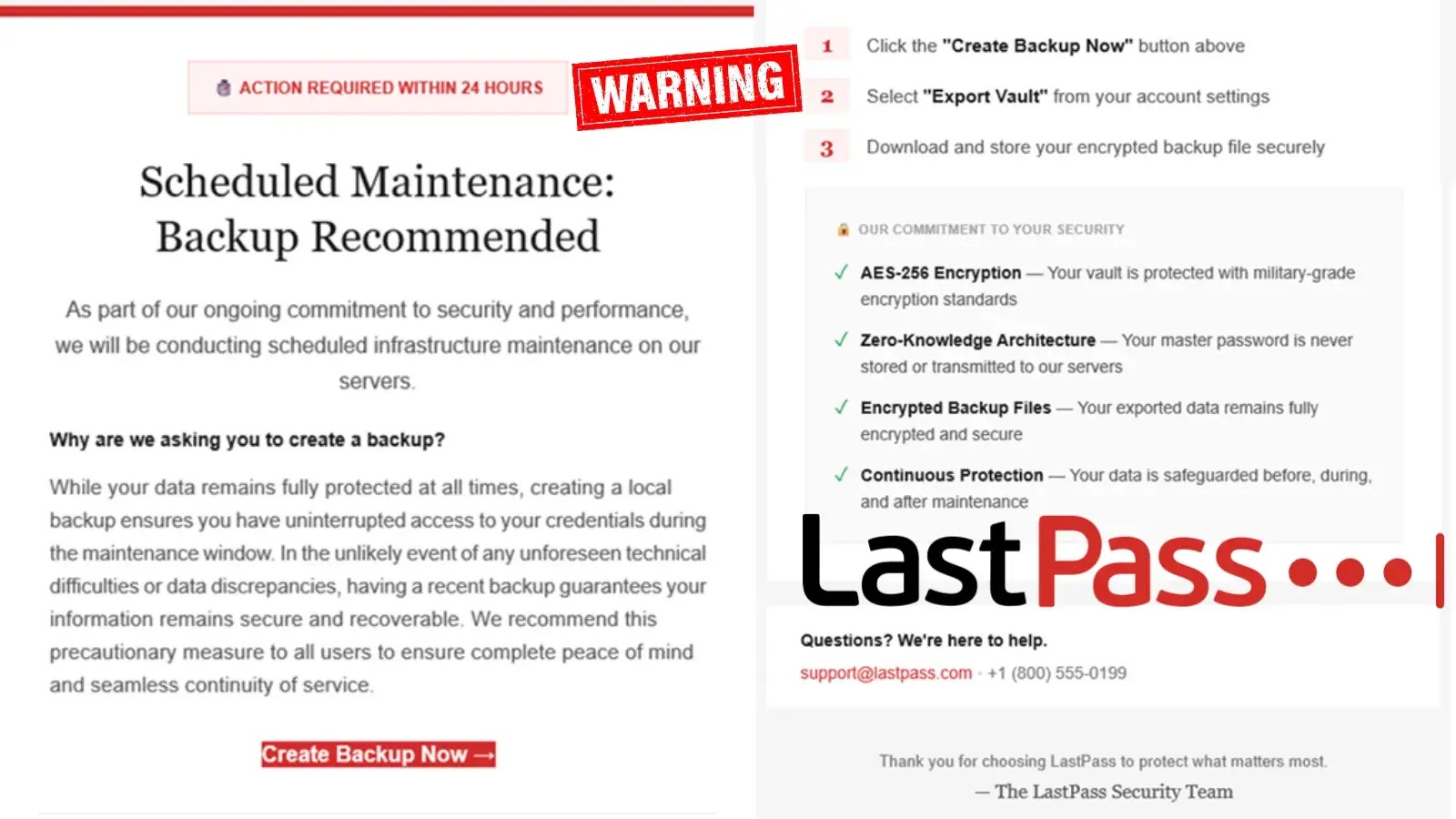 LastPass Warns of Fake Maintenance Message Tracking Users to Steal Master Passwords