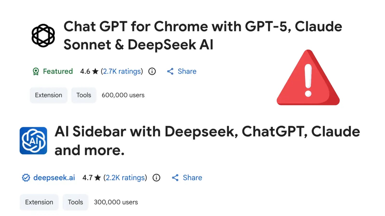 Malicious Chrome Extension Leaks ChatGPT and DeepSeek Chats of 900,000 Users