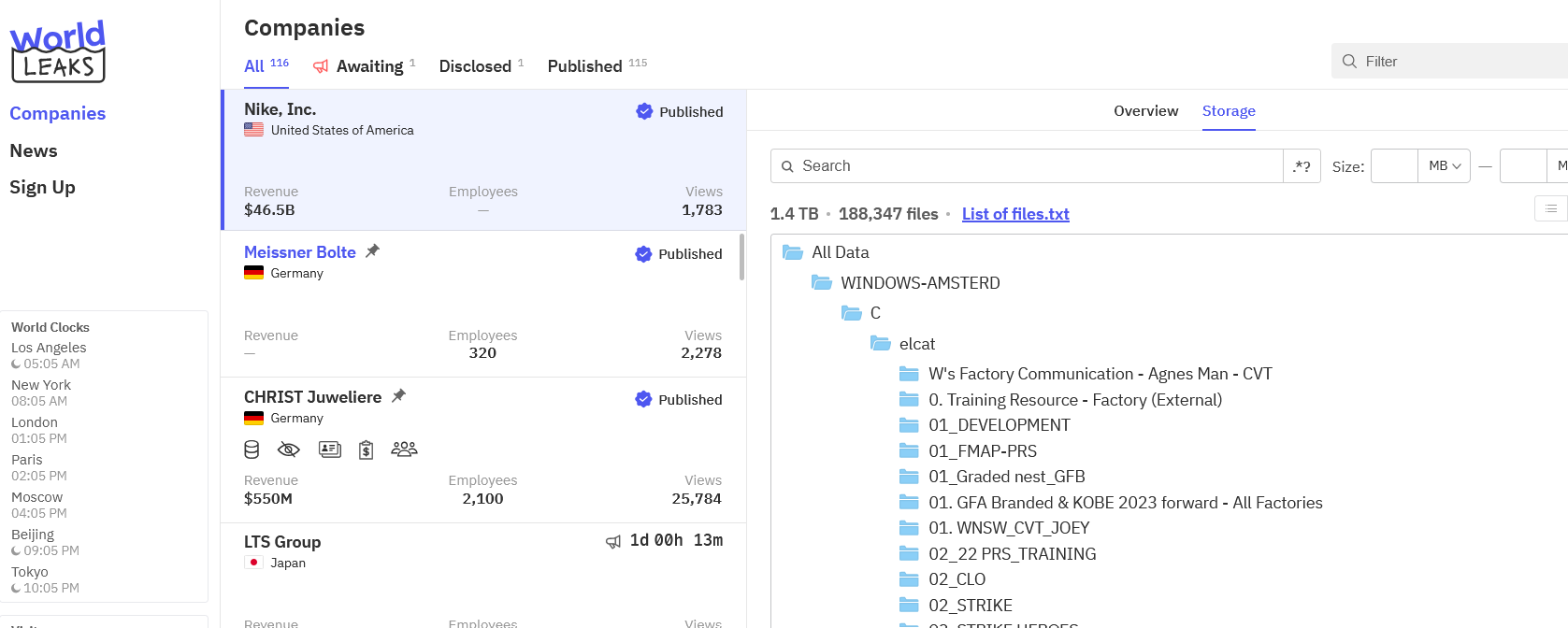 Nike is investigating a possible data breach, after WorldLeaks claims