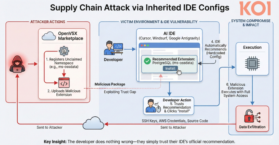 VS Code Forks Recommend Missing Extensions, Creating Supply Chain Risk in Open VSX
