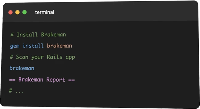 Brakeman: Open-source vulnerability scanner for Ruby on Rails applications